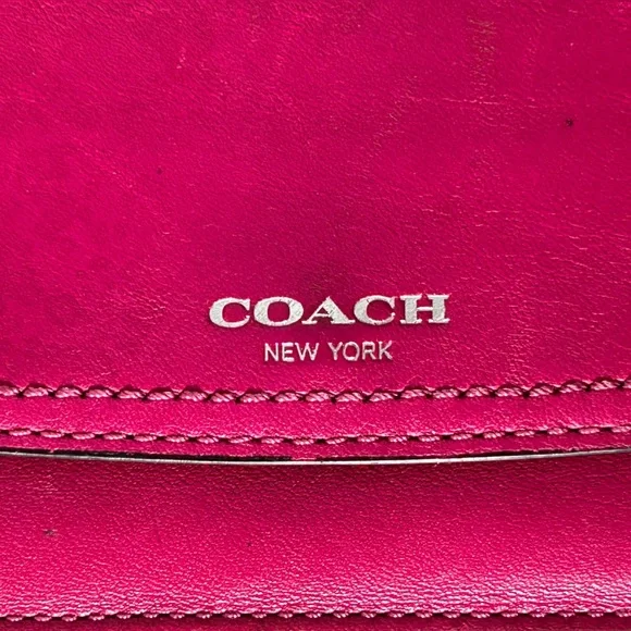 COACH Women's Pink Leather Thin Wallet - Picture 2 of 6